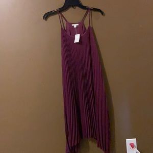 Purple pleated dress